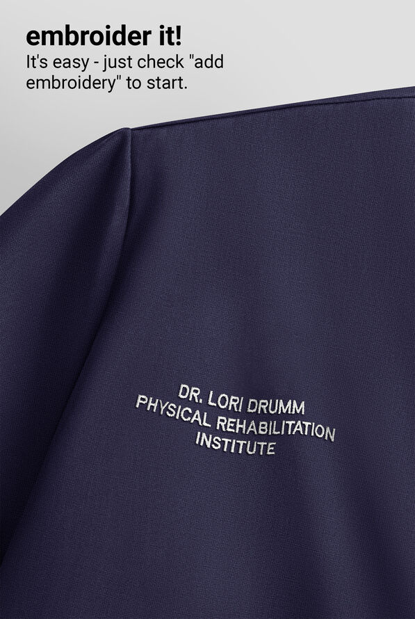 Infinity GNR8 Kinetic Knit Women's 3-Pocket STRETCH Dolman Tunic Rounded Notch Neck Scrub Top - Navy - 4