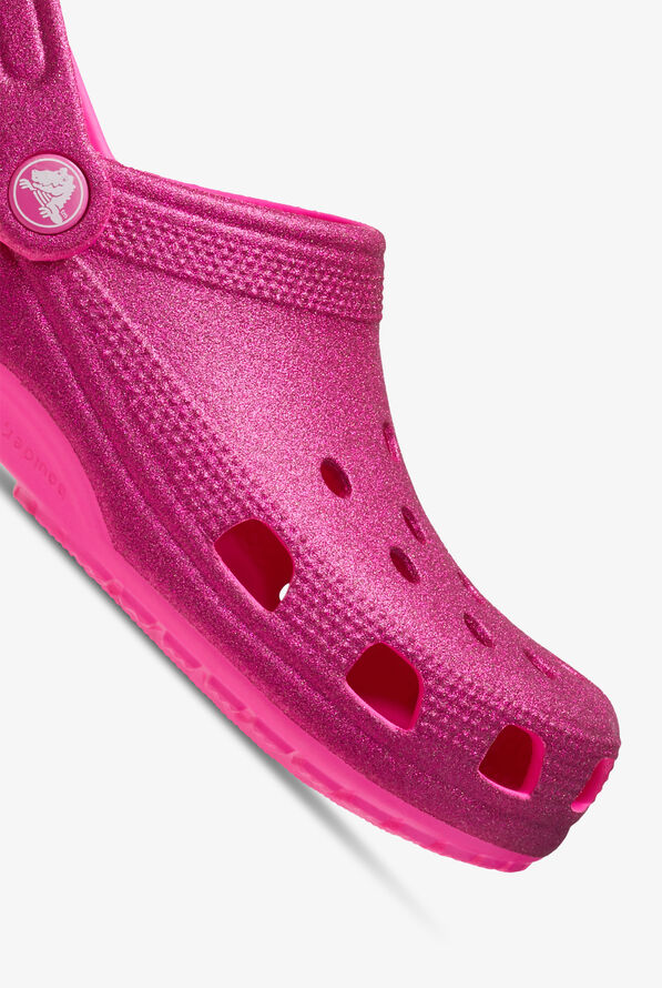 Crocs Women's Classic Pink Crush Glitter Nursing Clogs - null - 3