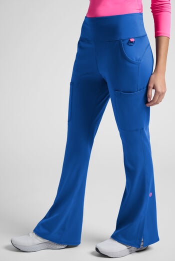 Pantal&oacute;n m&eacute;dico Med Couture Amp Knit STRETCH estilo yoga con piernas acampanadas y 5 bolsillos para mujer