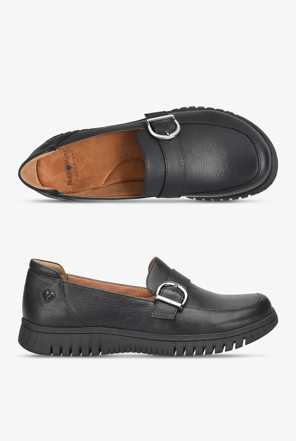 Nurse Mates Women's Daisy Slip On Nursing Shoes - Black - 1