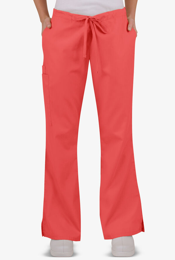UA Best Buy Scrubs Women’s 5-Pocket Drawstring Pants - Tall - Melon - 1