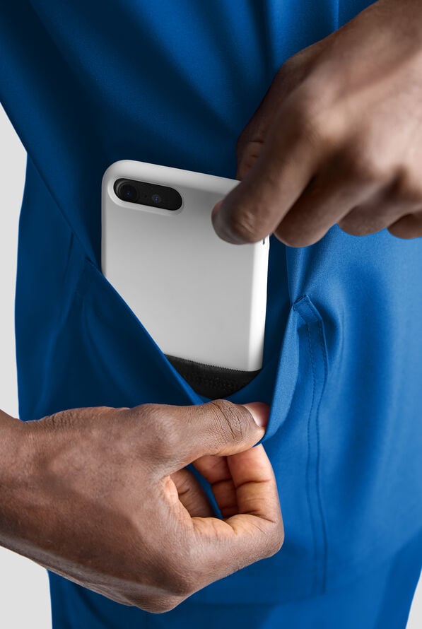 Easy STRETCH Men's 5-Pocket V-Neck Scrub Top - Royal - 6