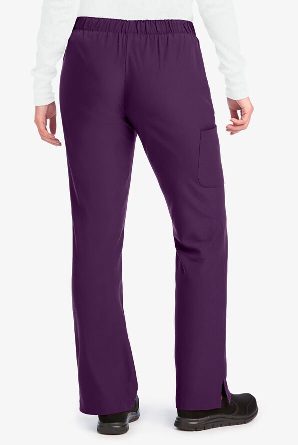 Skechers by Barco Reliance Women's 3-Pocket STRETCH Cargo Drawstring Scrub Pants - Eggplant - 2