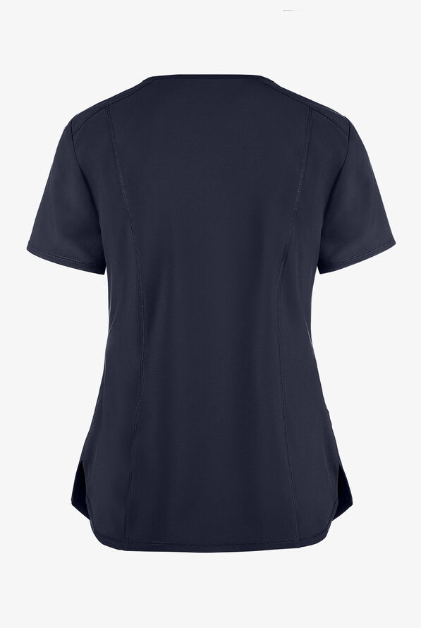 Infinity Women's 2-Pocket STRETCH V-Neck Scrub Top - Navy - 3