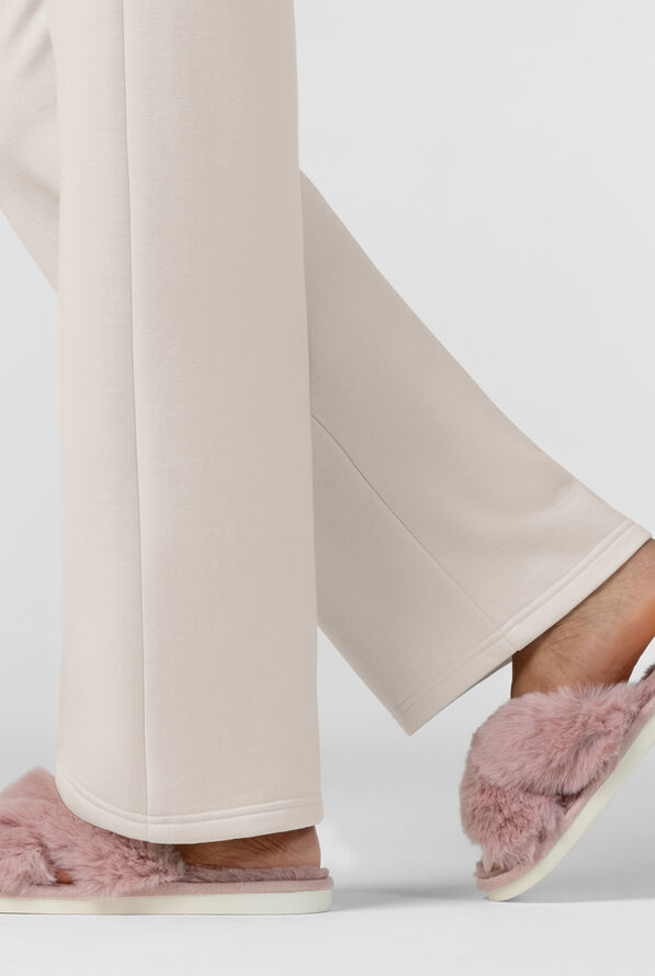 Pantalón médico Wink Unwind STRETCH de felpa con piernas anchas y 2 bolsillos para mujer - Birch - 4