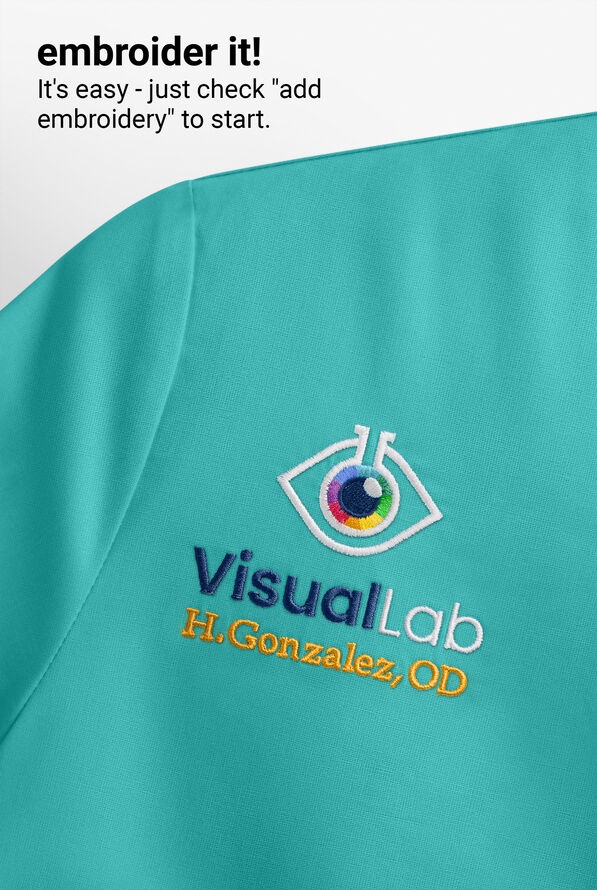 Blusa m&eacute;dica heartsoul Break On Through Pitter-Pat con cuello en V y 3 bolsillos para mujer - Turquoise - 3