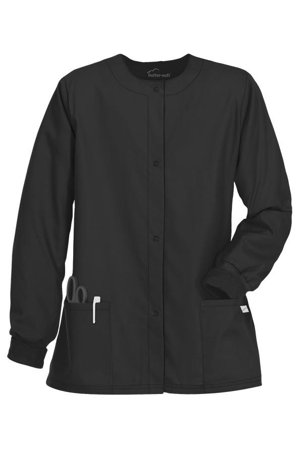 Chaqueta m&eacute;dica abrigada Butter-Soft Core by UA&trade; con 2 bolsillos para mujer - Black - 1