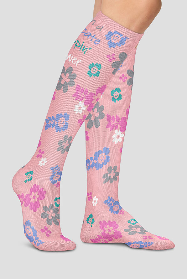 Cherokee Delicate Flower Women's 10-15 mmHg Light Compression Socks - null - 3