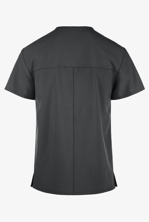 Dickies EDS Essentials Men's 1-Pocket STRETCH V-Neck Scrub Top - Pewter - 3