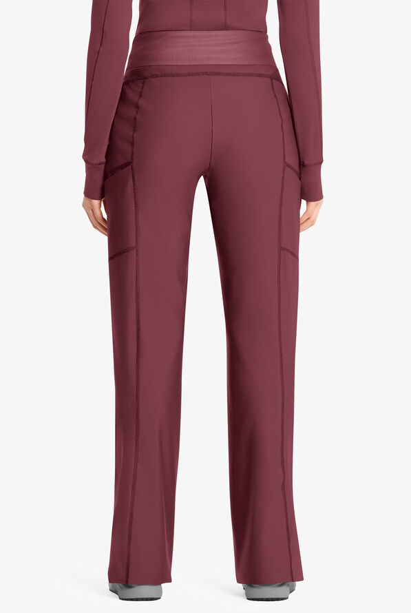 Pantalón médico Infinity GNR8 Kinetic Knit STRETCH con piernas anchas y 5 bolsillos para mujer - Plum Velvet - 2