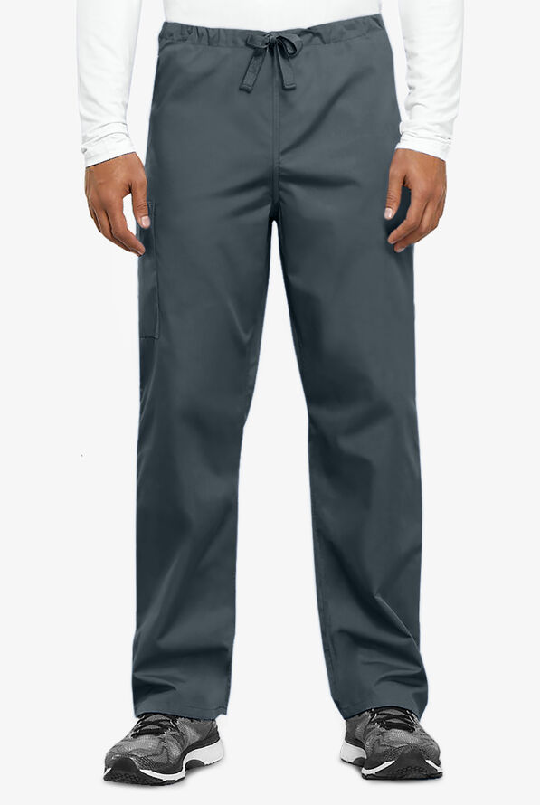 Cherokee Workwear Unisex 3-Pocket Drawstring Scrub Pants - Pewter - 1