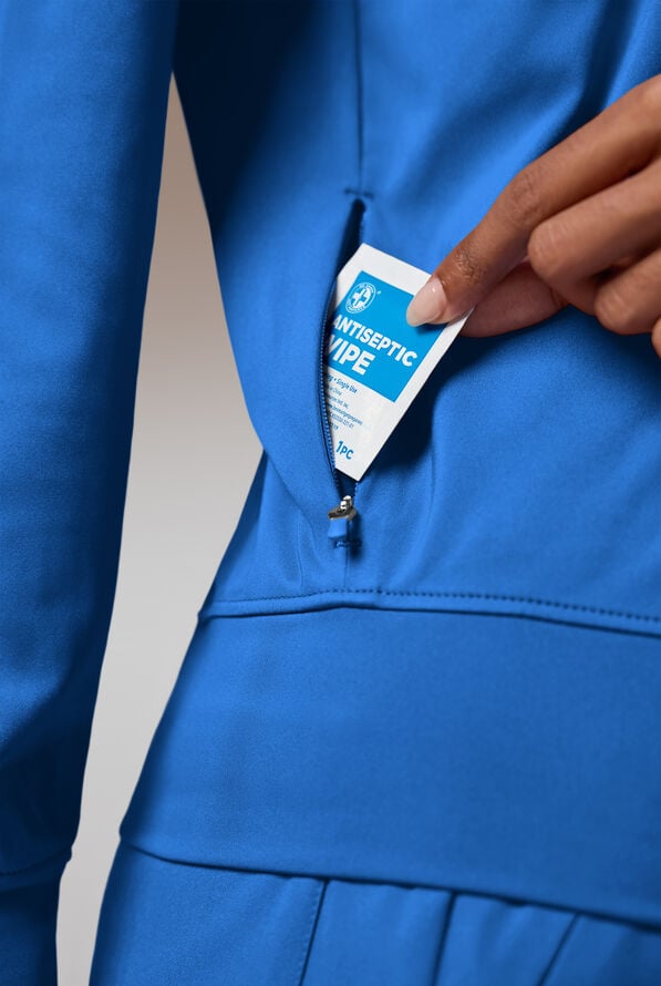 Hypothesis Omni Base Women's Knit Crew Neck Scrub Pullover - Royal - 4