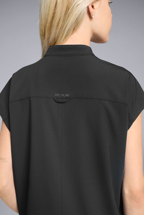 Blusa médica Hypothesis Meta de talla holgada con mangas dolmán para mujer - Jet Black - 2