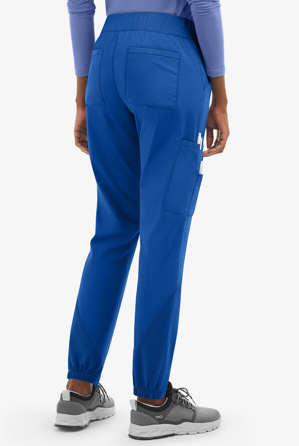 UA Exclusive Cherokee Workwear Professionals Active Women's 6-Pocket STRETCH Half Jogger Scrub Pants - Royal - 3