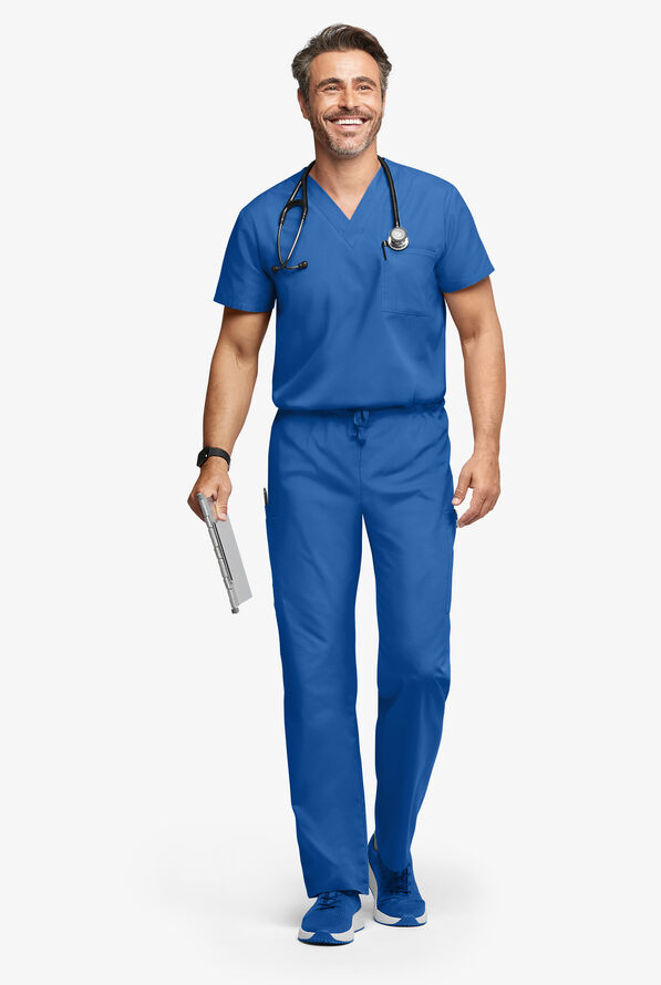 ButterSoft Originals Unisex 2Pocket VNeck Scrub Top, Cotton Scrubs