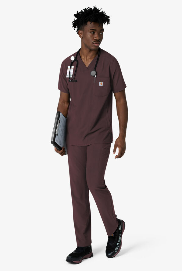 Carhartt Cross-Flex Men's 8-Pocket STRETCH Utility Cargo Scrub Pants - Dark Sepia - 5