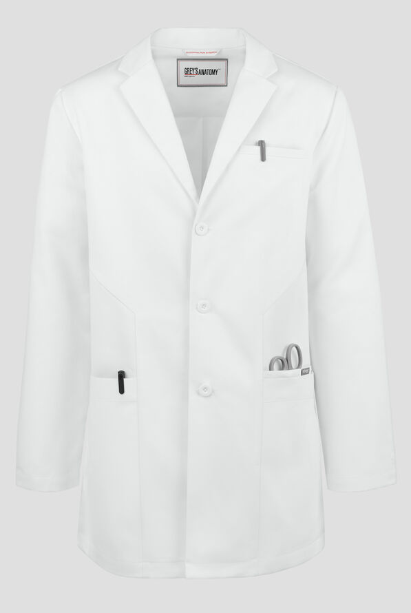 Grey's Anatomy by Barco Derek Men's  35" 6-Pocket Lab Coat - Long - White - 1