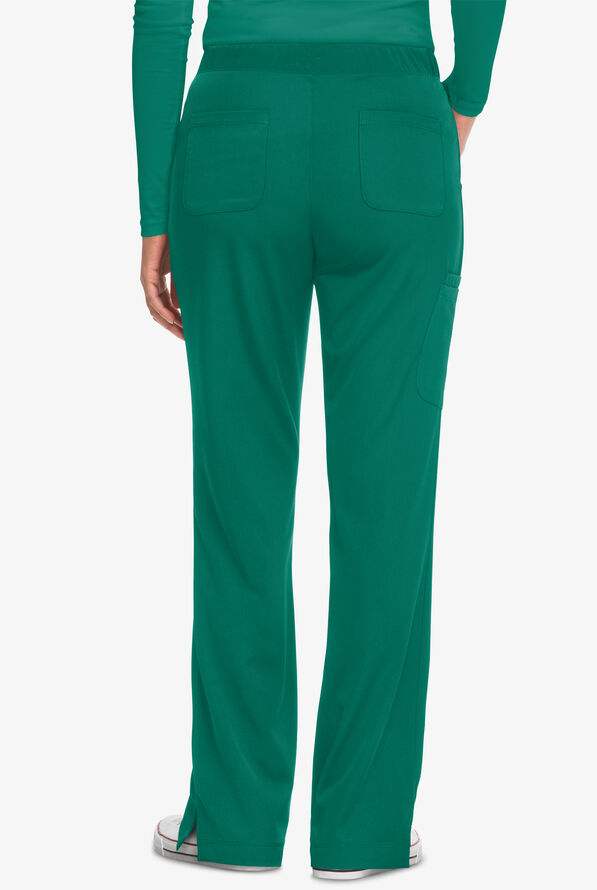 HH Works by Healing Hands Rebecca Women's 6-Pocket STRETCH Drawstring Waist Cargo Scrub Pants - Petite - Hunter - 2