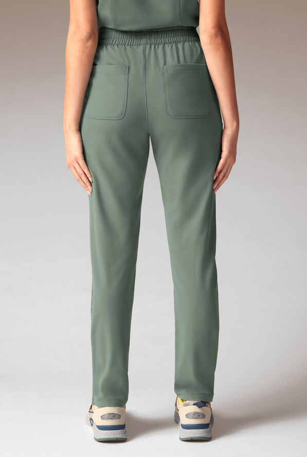 Hypothesis A-D All Duty Women’s 6-Pocket Slim Straight-Leg Scrub Pant - Mineral - 2