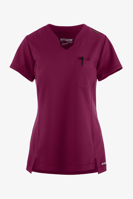 Grey's Anatomy by Barco Evolve STRETCH Sway Women's 1-Pocket Tuck In V-Neck Scrub Top