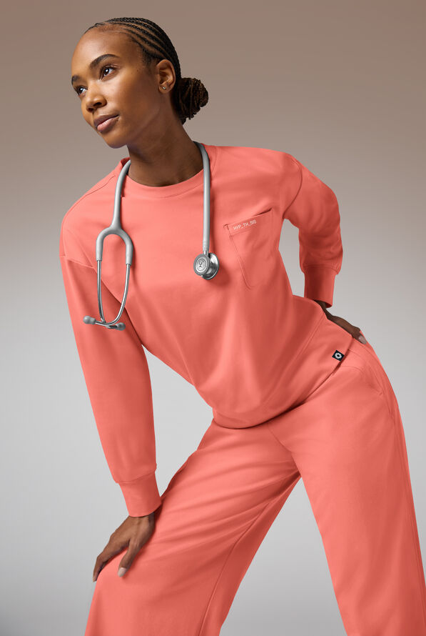 Sudadera Hypothesis Omni Base Knit con cuello redondo para mujer - Thermal Coral - 5