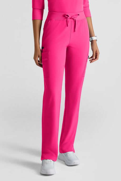 WhisperLite YARA Women's 10-Pocket STRETCH Cargo Straight Leg Scrub Pants