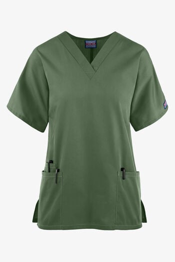 Blusa m&eacute;dica Cherokee Workwear con cuello en V y 3 bolsillos para mujer