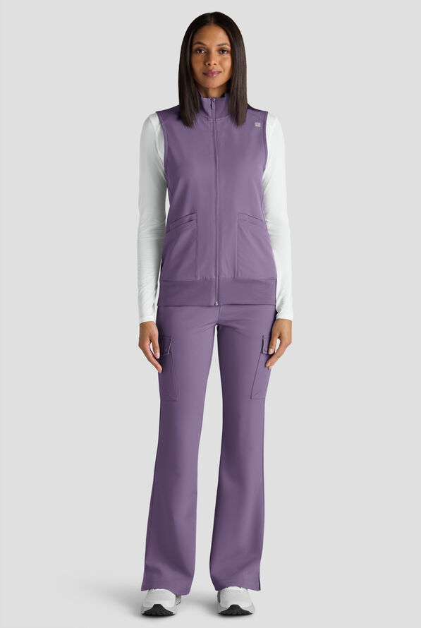 Chaleco médico ReSurge Ebro con cremallera y 6 bolsillos para mujer - Purple Dusk - 7