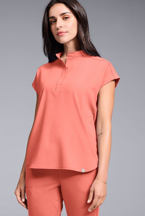 Blusa m&eacute;dica Hypothesis Meta de talla holgada con mangas dolm&aacute;n para mujer - Thermal Coral - 1