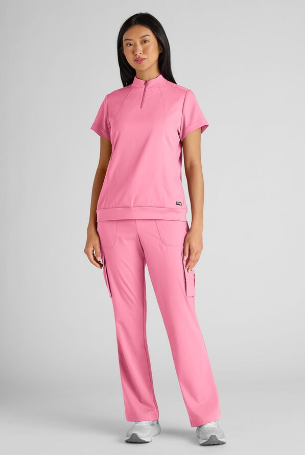 Pantal&oacute;n m&eacute;dico Grey's Anatomy by Barco Emerge Parker STRETCH con piernas anchas estilizadas y 4 bolsillos para mujer - Glow Pink - 7
