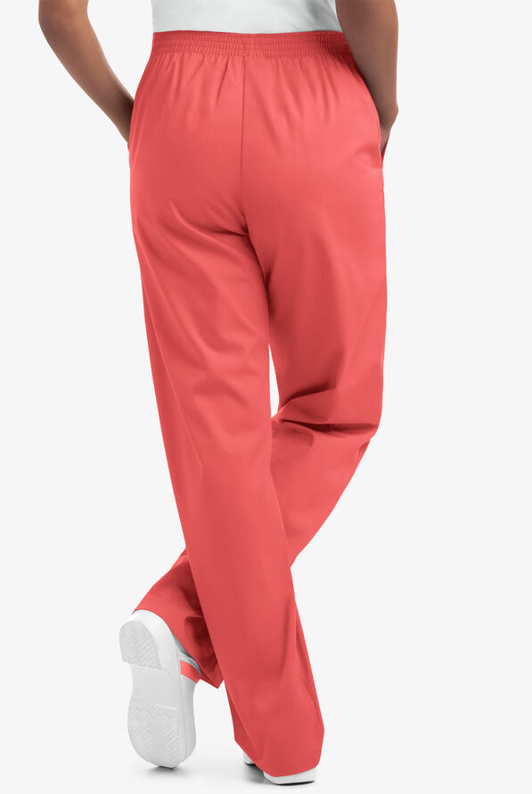 UA Best Buy Scrubs Women's 2-Pocket Elastic Waist Pants - Tall - Melon - 4
