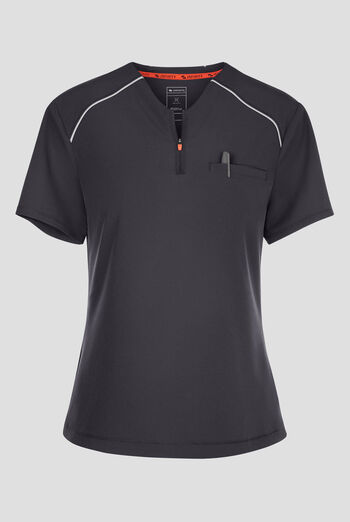 Blusa m&eacute;dica Infinity GNR8 STRETCH estilo henley con cuello de imitaci&oacute;n y 1 bolsillo para mujer