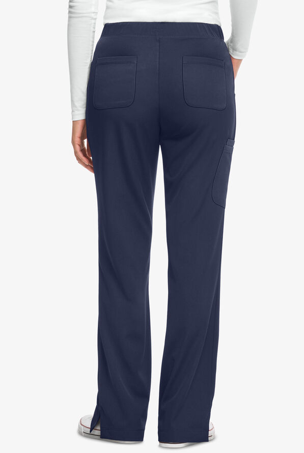HH Works by Healing Hands Rebecca Women's 6-Pocket STRETCH Drawstring Waist Cargo Scrub Pants - Petite - Navy - 2
