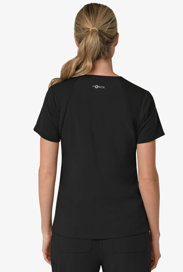 Carhartt Cross-Flex Force Women's 3-Pocket STRETCH Knit Panel Scrub Top - Black - 2