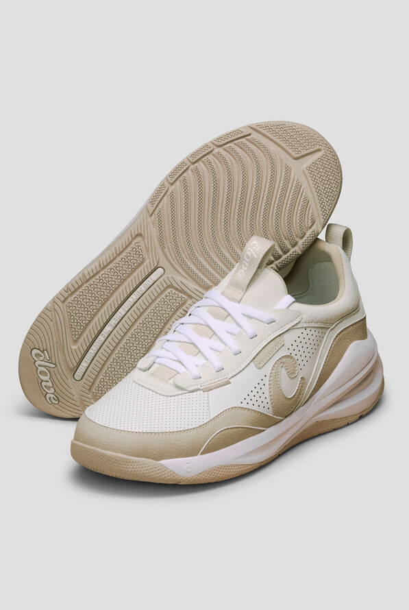 Zapatillas deportivas Clove Strada White/Vintage Tan con cordones para mujer - null - 3