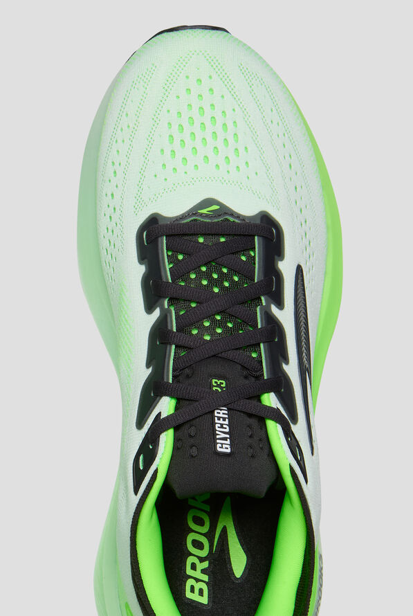 Zapatillas deportivas de enfermer&iacute;a Brooks Glycerin 23 White/Phantom/Green Gecko con cordones para hombre - null - 2