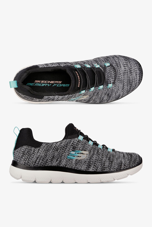 Skechers Sport Women's Summits Flyness Black Athletic Slip On Nursing Shoes - null - 1