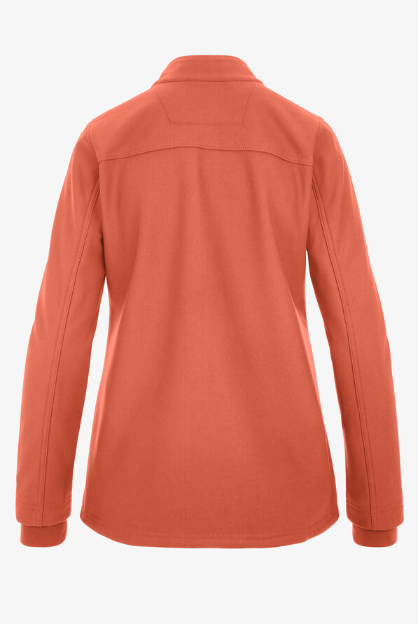 Carhartt Force Rugged Flex Women's 3-Pocket Bonded Fleece Scrub Jacket - Dusty Cedar - 2