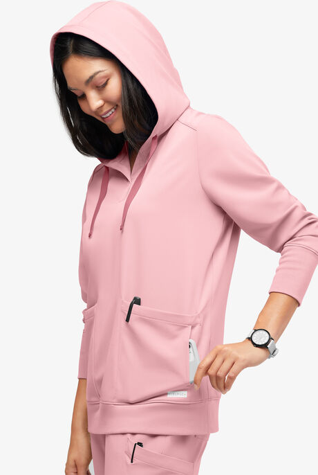 Sudadera médica con capucha ReSurge Jasper con mangas largas y 4 bolsillos para mujer