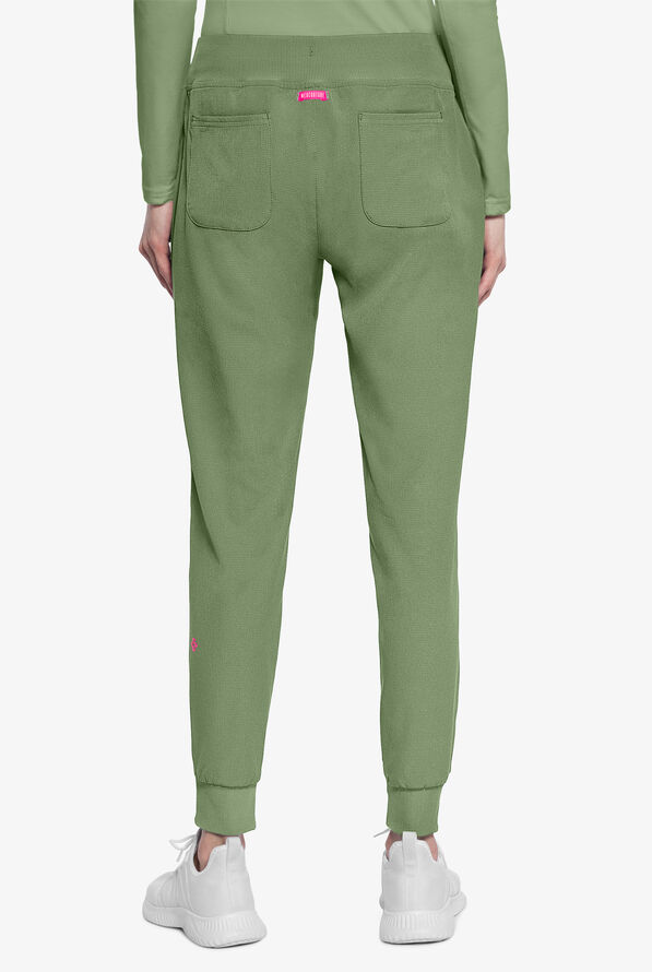 Med Couture Amp Women's 6-Pocket STRETCH Jogger Scrub Pant - Beyond Green - 4