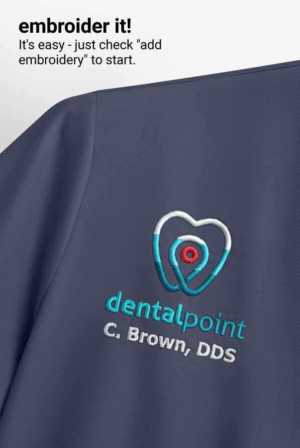 Dickies EDS Signature Women's 3-Pocket Classic Fit V-Neck Scrub Top - Pewter - 4