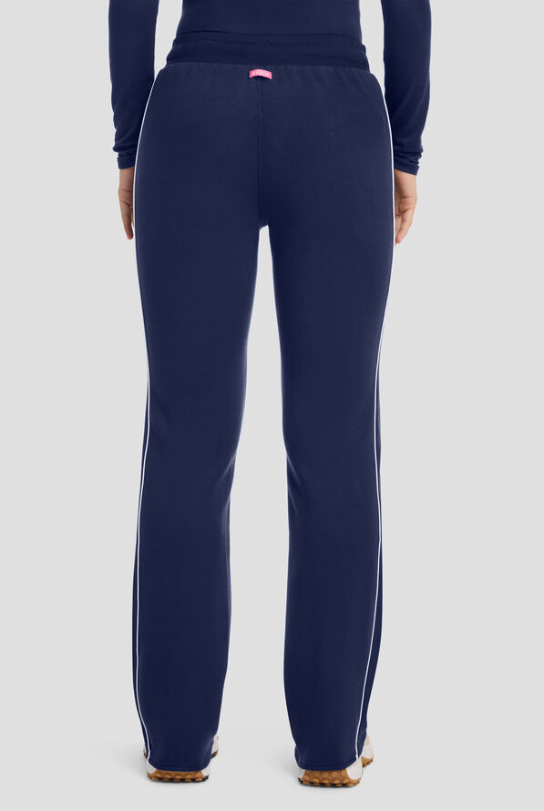 Med Couture Layers Women's 2-Pocket STRETCH High-Rise Straight Leg Scuba Knit Cargo Scrub Pant - Navy - 3