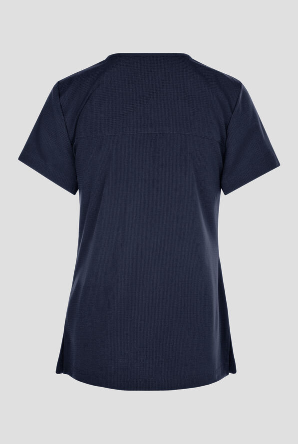 Blusa m&eacute;dica koi Solis Sari STRETCH con cuello en V y 4 bolsillos para mujer - Navy - 4