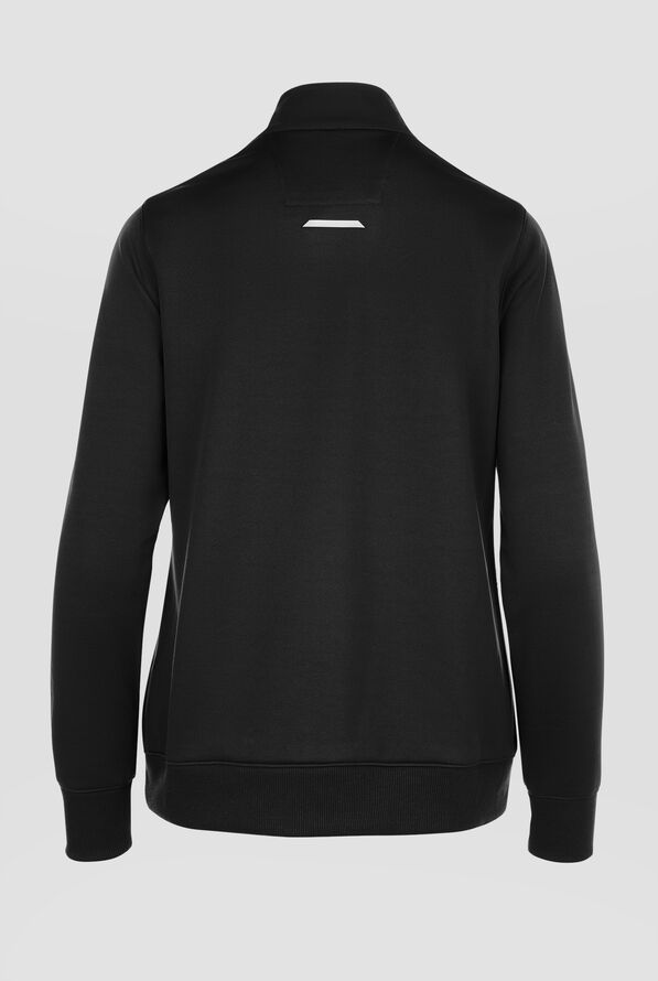 Carhartt FLD & RSCU Women's 4-Pocket STRETCH Half Zip Fleece Scrub Jacket - Black - 2