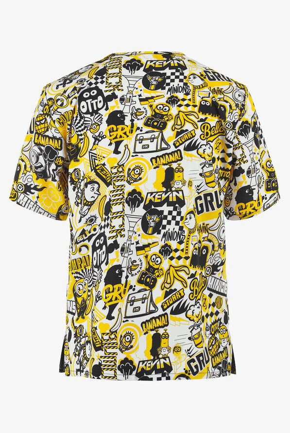 Tooniforms Illuminations Iconic Mayhem Unisex Scrub Top, Minions