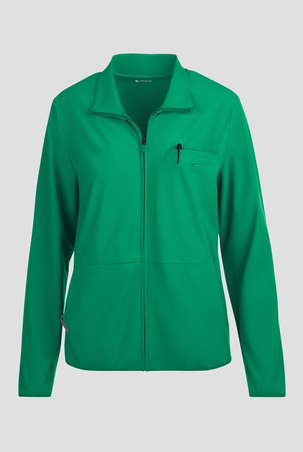 Chaqueta m&eacute;dica abrigada Infinity PURSUIT STRETCH con cremallera y 3 bolsillos para mujer - Retro Green - 1