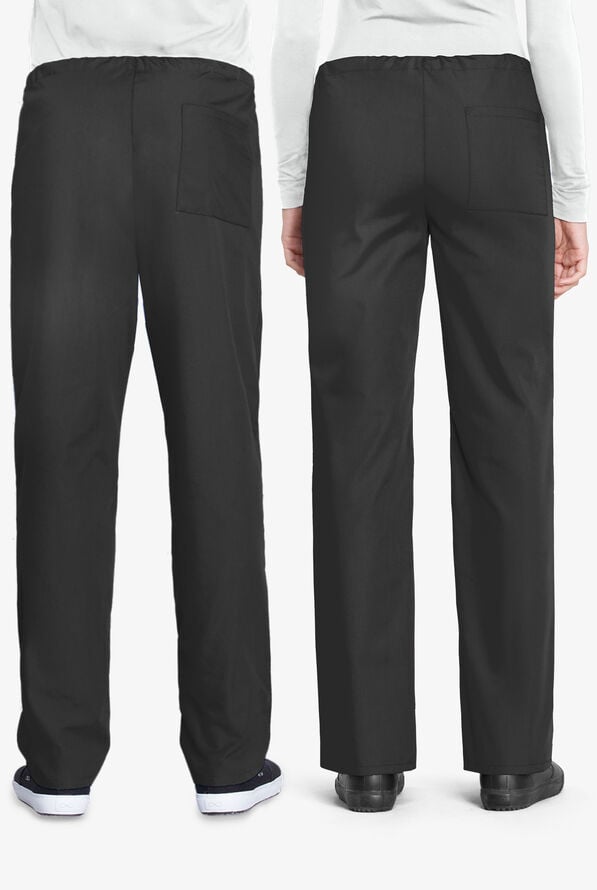 Conjunto unisex de uniforme médico Vital Threads con cuello en V y 3 bolsillos - Black - 4