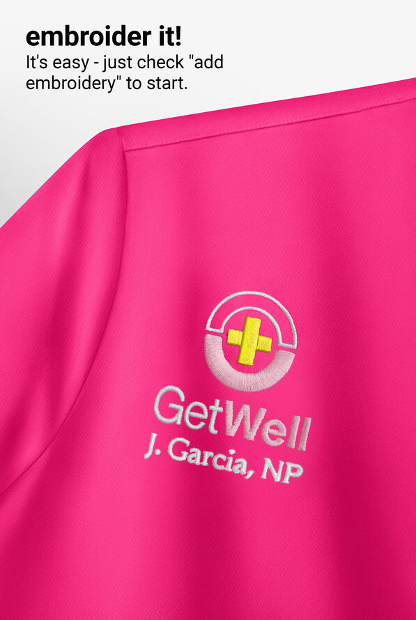 koi Basics Becca Women's 4-Pocket STRETCH V-Neck Scrub Top - Flamingo - 5