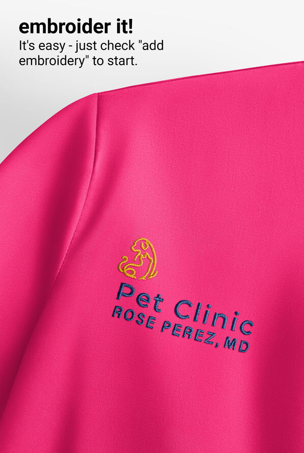 Skechers by Barco Breeze Women's 3-Pocket STRETCH V-Neck Scrub Top - Passion Pink - 5