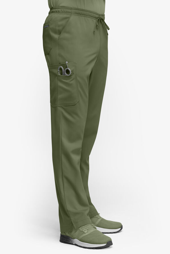 Advantage STRETCH Men's 6-Pocket Cargo Scrub Pants - Light Olive - 4